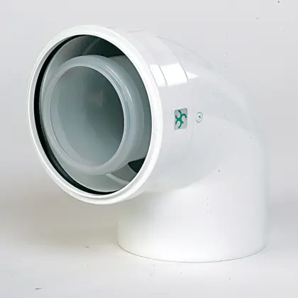 Ubbink Concentrische rookgasbocht Ubbink Rolux aluminium kunststof 80/125mm 0704062