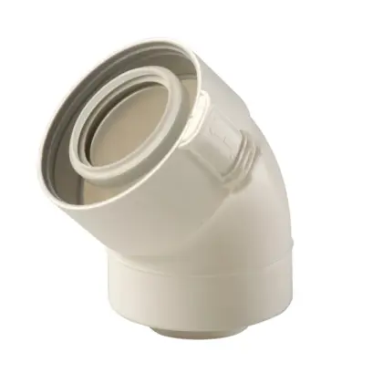 Ubbink Concentrische rookgasbocht Ubbink Sekurit kunststof kunststof 80/125mm 0229500
