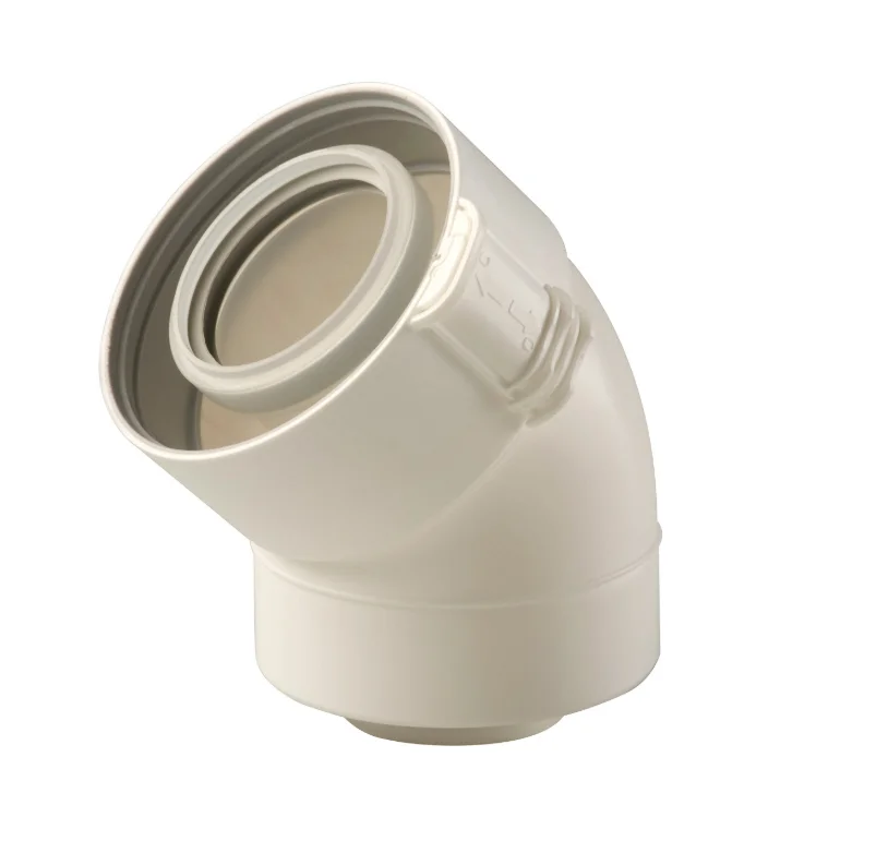 Ubbink Concentrische rookgasbocht Ubbink Sekurit kunststof kunststof 80/125mm 0229500