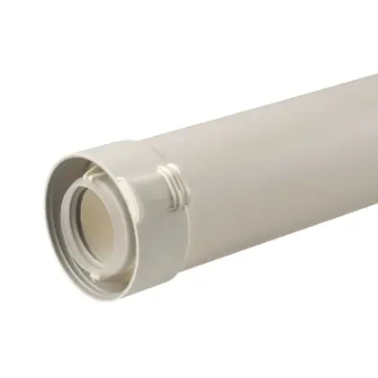 Ubbink Concentrische rookgasbuis Ubbink Sekurit kunststof/kunststof 80/125mm 1000mm wit 0229532