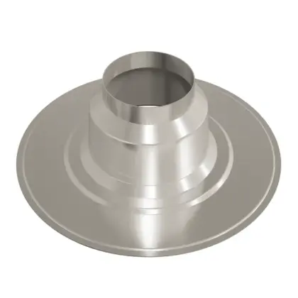 Ubbink Dakdoorvoerplaat Ubbink Ø125mm geschikt voor platdak grijs aluminium 0146232