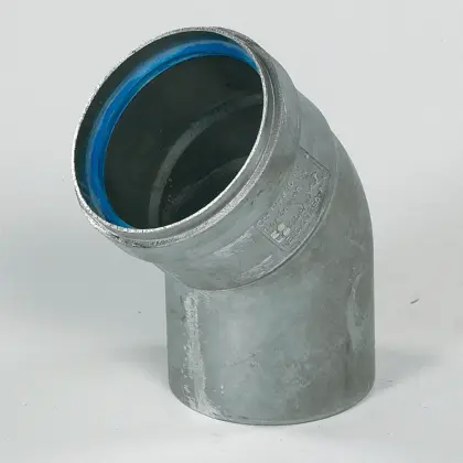 Ubbink Enkelwandige rookgasbocht Ubbink Rolux 4G 45° 80mmaluminium met lipring 0700159