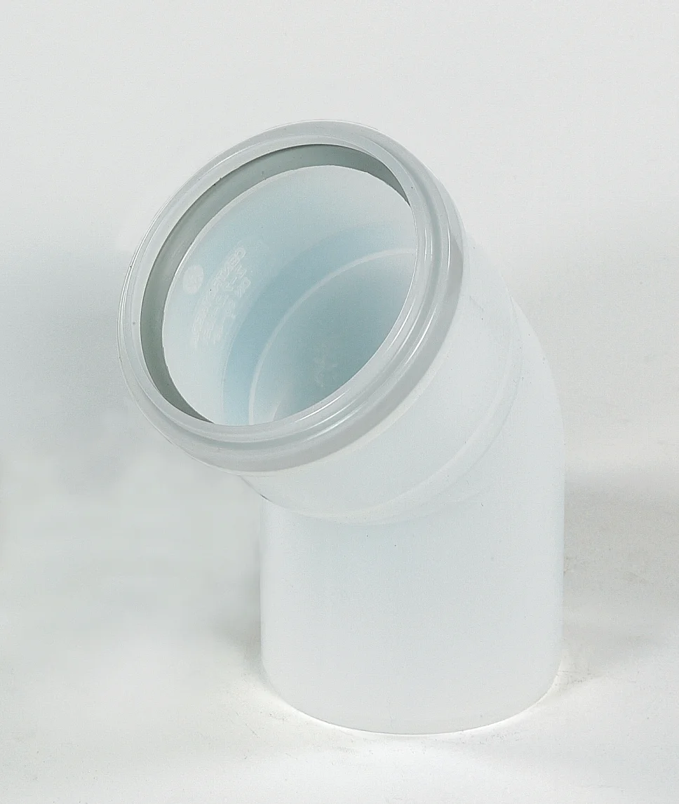 Ubbink Enkelwandige rookgasbocht Ubbink Rolux HRtop 45° 80mmkunststof met lipring 0222954