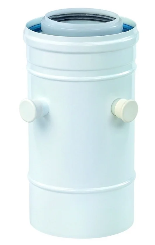 Ubbink Rookgasketeladapter Ubbink Rolux 4G kunststof/metaal concentrisch / concentrisch 80/125mm - 80/125mm 0704065