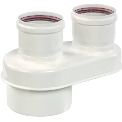 Ubbink Rookgasketeladapter Ubbink Rolux aluminium/kunststof concentrisch / parallel 80/80mm - 80/125mm 0703687