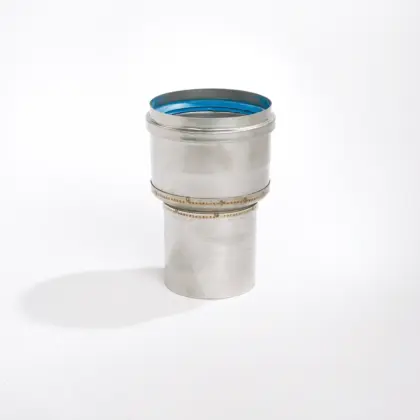 Ubbink Rookgasketeladapter Ubbink Rolux inox enkelwandig/enkelwandig 100mm - 80mm 0702360