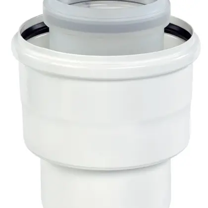 Ubbink Rookgasketeladapter Ubbink Rolux kunststof/aluminium concentrisch / concentrisch 80/125mm - 60/100mm 0703638