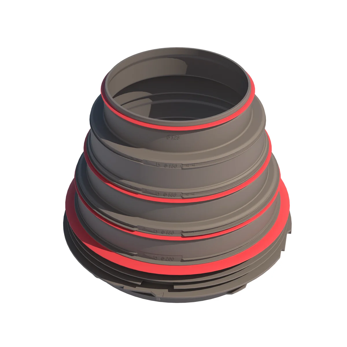 Ubbink Verdeelbox ventilatie Ubbink Air Excellent Ø200mm kunststof 200mmmm DB-reeks 0188970