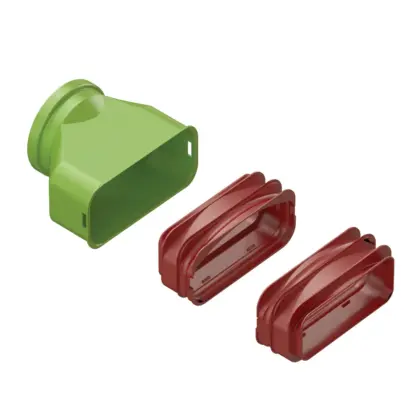 Ubbink Verloopstuk vierkant op rond Ubbink Air Excellent kunststof 130x60mm 55 Flex 0188695
