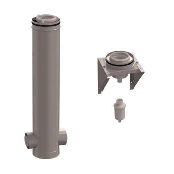 Ubbink Concentrisch CLV systeem Ubbink 160/250mm kunststof/inox 0121106