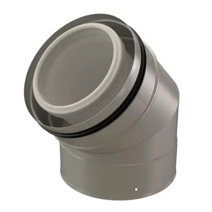 Ubbink Concentrische rookgasbocht Ubbink CLV inox kunststof 80/125mm 0121121