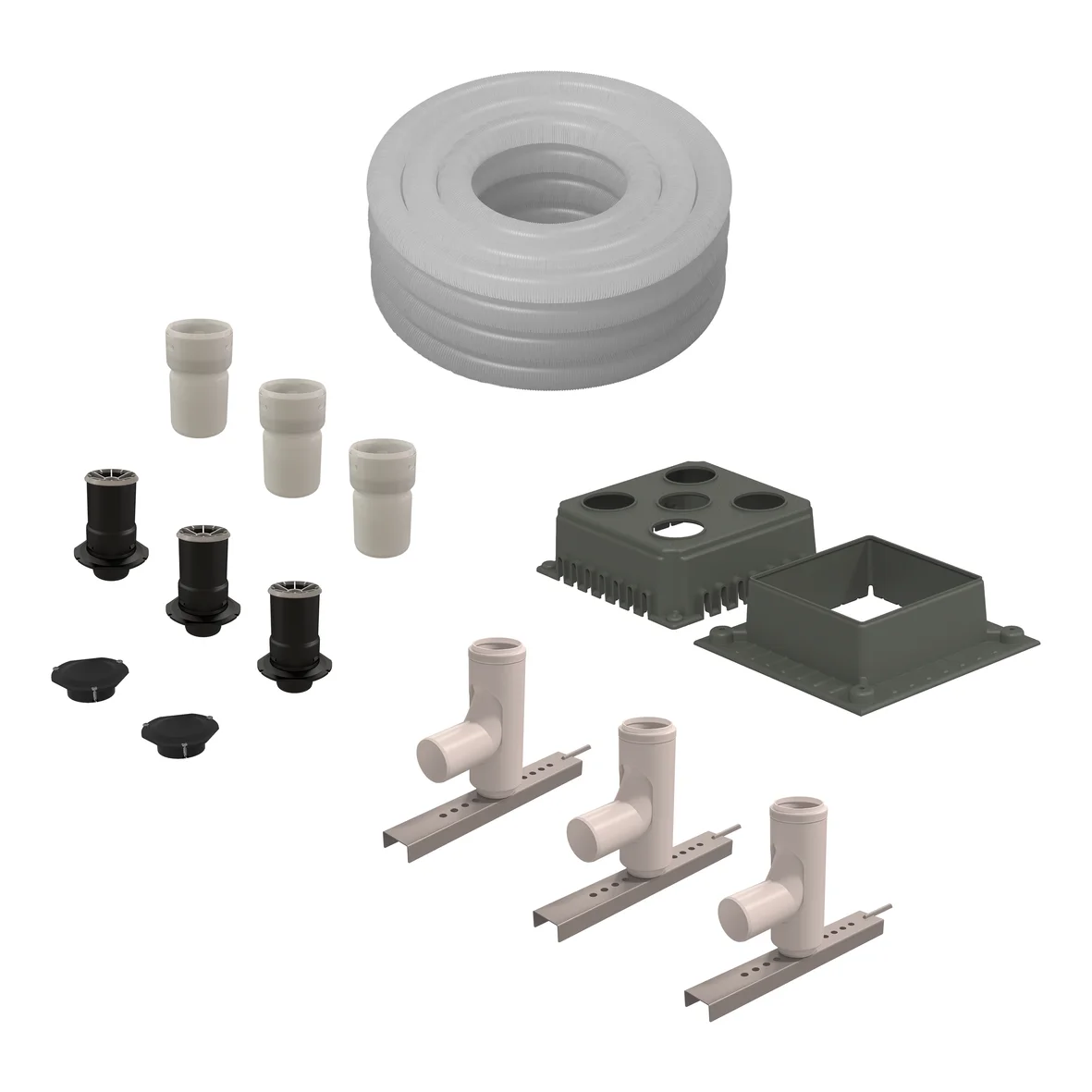 Ubbink Multiflex kit 3 appartementen 60mm/25m ubbink 0121345