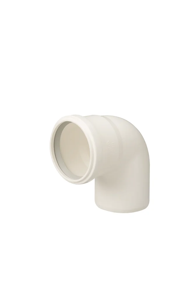 Ubbink Enkelwandige rookgasbocht Ubbink Rolux 90° 80mm/80mm kunststof met lipring 0123060