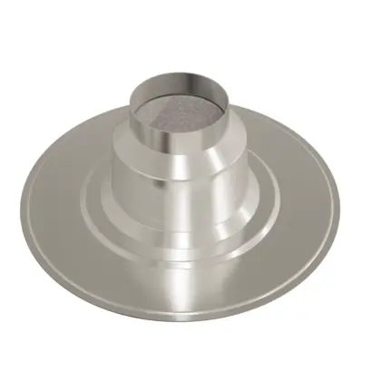 Ubbink Dakdoorvoerplaat Ubbink Ø166mm geschikt voor platdak aluminium rond 0146343