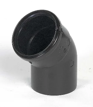 Ubbink Enkelwandige rookgasbocht Ubbink Rolux 4G 45° 80mm/80mm kunststof 0167128