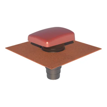 Ubbink Dakdoorvoerpan Ubbink Ø200mm rood kunststof RVT 200 0172069