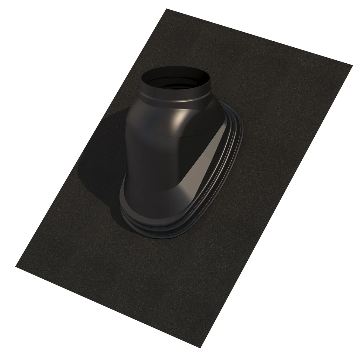 Ubbink Dakdoorvoerplaat Ubbink Ubiflex Ø166mm zwart rechthoekig 40-55° Signo Pan 0174147