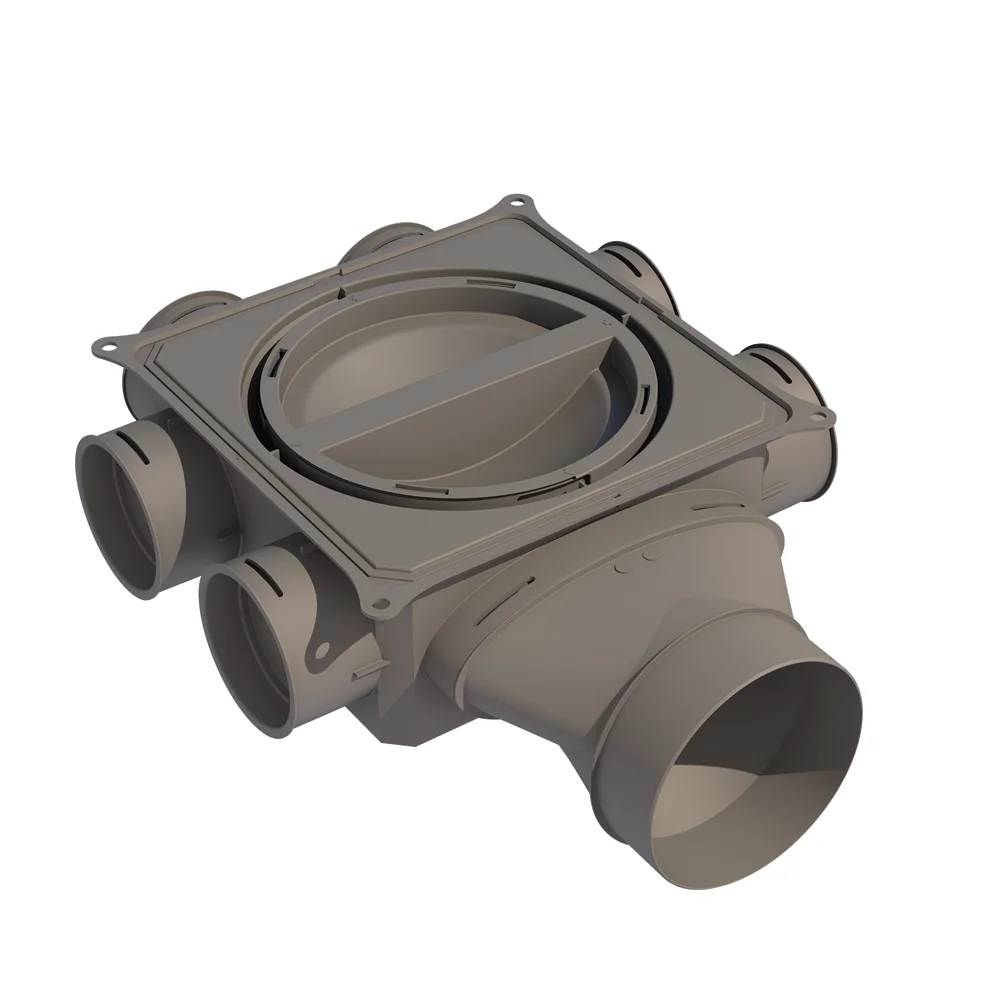 Ubbink Verdeelbox ventilatie Ubbink Air Excellent Ø125 - 200mm kunststof 6x75mm DB-reeks 0188642