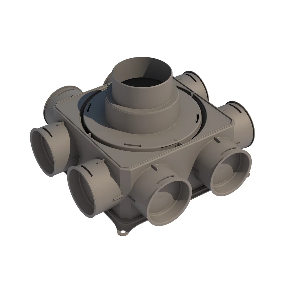 Ubbink Verdeelbox ventilatie Ubbink Air Excellent Ø125 - 200mm kunststof 8x75mm DB-reeks 0188652