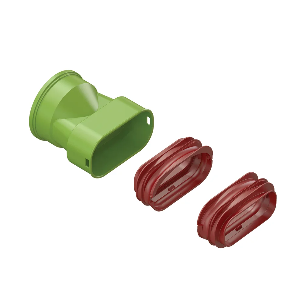 Ubbink Verloopstuk vierkant op rond Ubbink Air Excellent Ø95mm kunststof 100x50mm 35 Flex 0188693