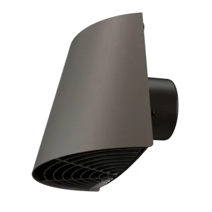 Ubbink Buitenluchtrooster Ubbink Contego cilindervormig Ø200mm kunststof antraciet 343x282mm 0188841
