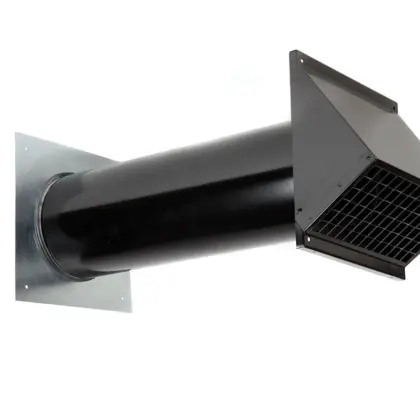 Ubbink Buitenluchtrooster Ubbink Aerfoam rechthoekig Ø160mm staal zwart 233x233mm 0188894