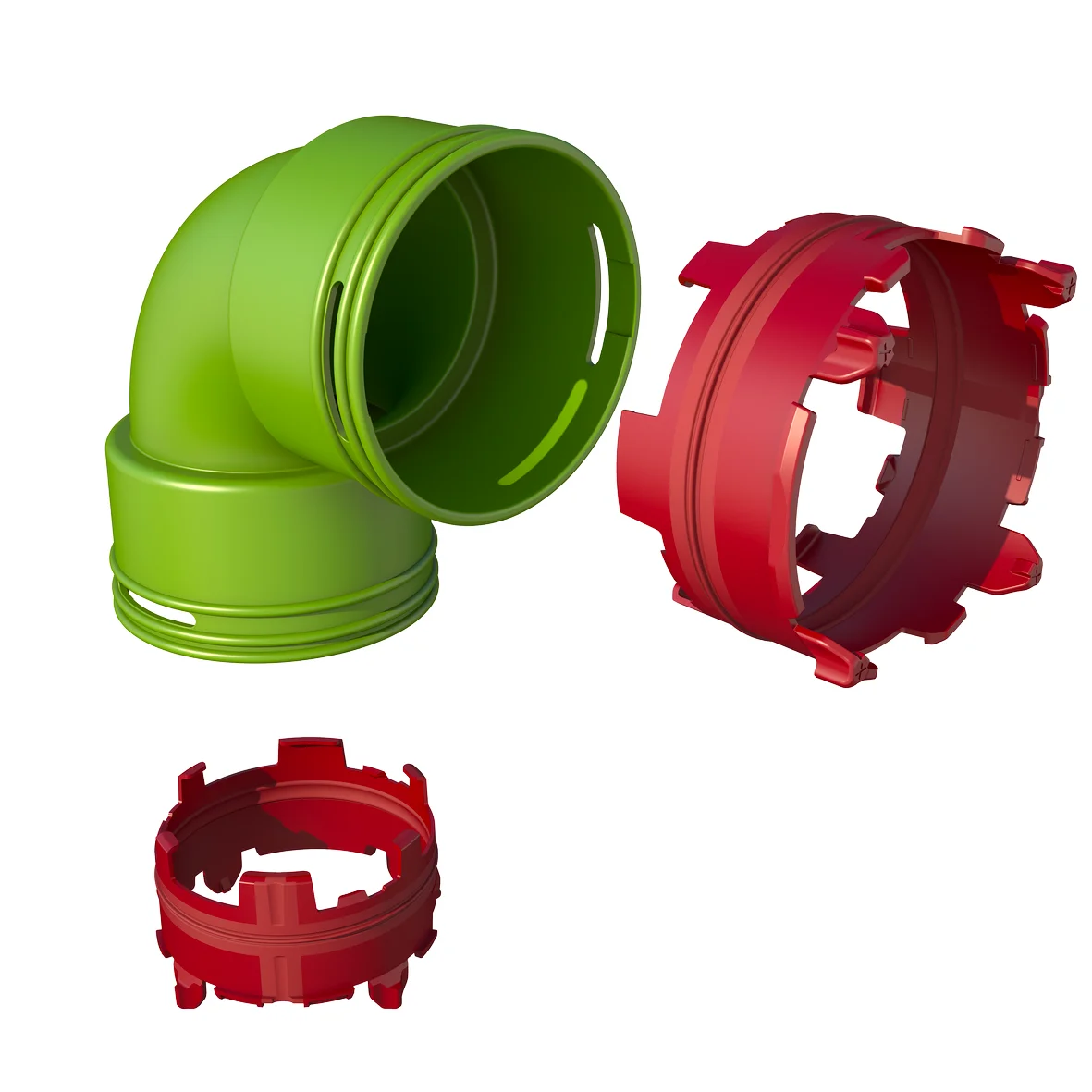 Ubbink Bocht rond luchtkanaal Ubbink Air Excellent 90mm 90° kunststof 23 click-seal 0188985