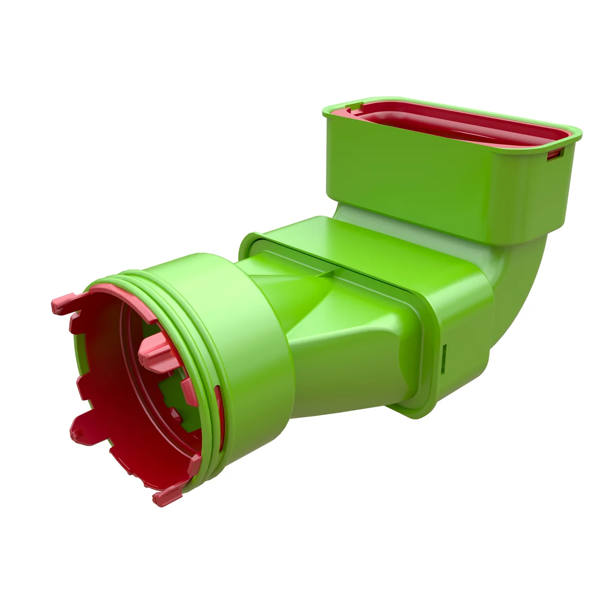 Ubbink Verloopstuk vierkant op rond Ubbink Air Excellent Ø90mm kunststof 130x60mm 48 Flex 0189039