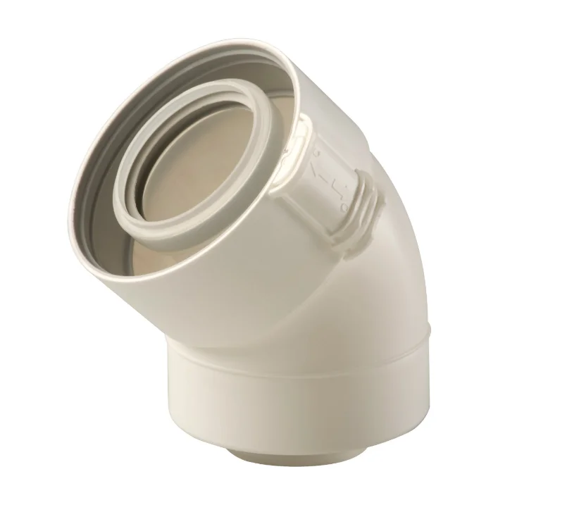 Ubbink Concentrische rookgasbocht Ubbink Sekurit kunststof kunststof 60/100mm 0229200