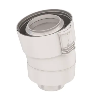 Ubbink Concentrische rookgasbocht Ubbink Sekurit kunststof kunststof 60/100mm 0229201