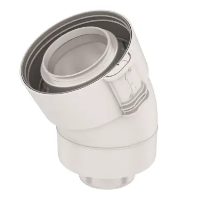 Ubbink Concentrische rookgasbocht Ubbink Sekurit kunststof kunststof 60/100mm 0229202