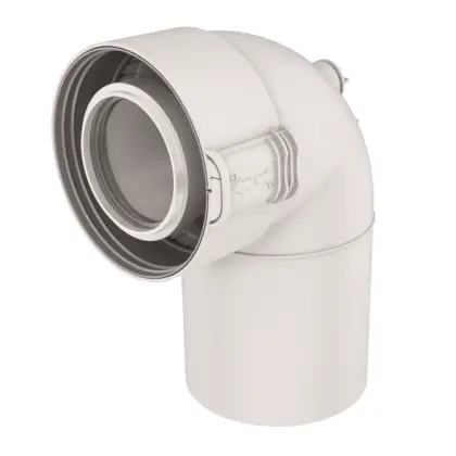 Ubbink Concentrische rookgasbocht Ubbink Sekurit kunststof kunststof 60/100mm 0229420