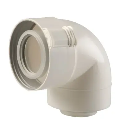 Ubbink Concentrische rookgasbocht Ubbink Sekurit kunststof kunststof 80/125mm 0229520