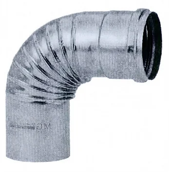 Ubbink Enkelwandige rookgasbocht Ubbink 90° 110mm/110mm aluminium 0371110