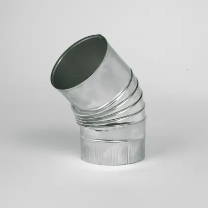 Ubbink Enkelwandige rookgasbocht Ubbink Ubigas 45° 100mm/100mm aluminium 0371148