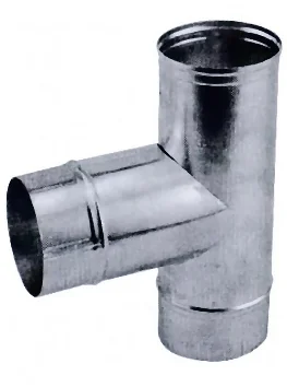 Ubbink Enkelwandig rookgas T-stuk Ubbink 150mm aluminium 0371276