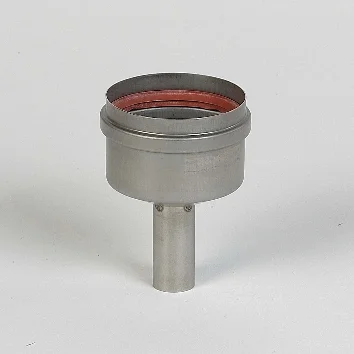 Ubbink Enkelwandige rookgascondensafvoer Ubbink Rolux 4G 90° 80mminox met lipring 0701321