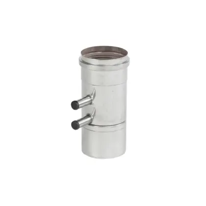 Ubbink Enkelwandige rookgascondensafvoer Ubbink Rolux 4G 90° 80mminox met lipring 0701589