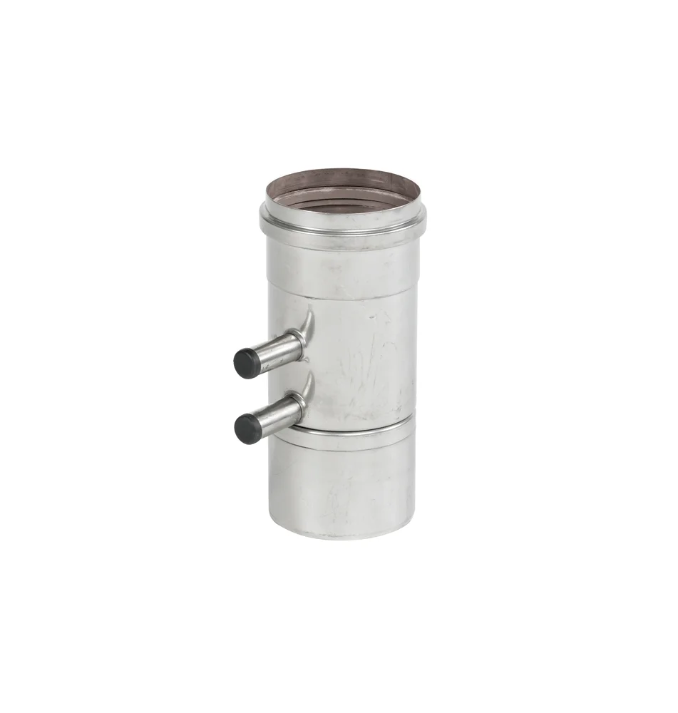 Ubbink Enkelwandige rookgascondensafvoer Ubbink Rolux 4G 90° 80mminox met lipring 0701589