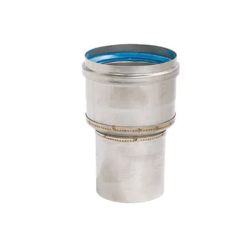 Ubbink Inox verloop 80 uitw x 90 inw + dicht ubbink 0701885