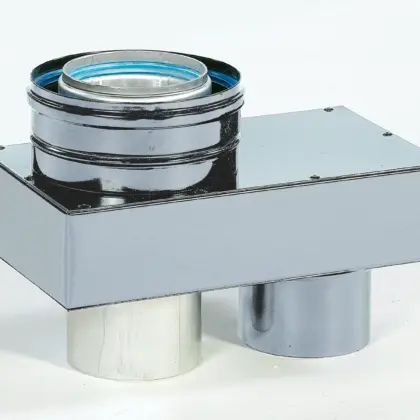 Ubbink Rookgasketeladapter Ubbink Rolux 4G inox/inox parallel / concentrisch 100/150mm - 100/100mm 0702862