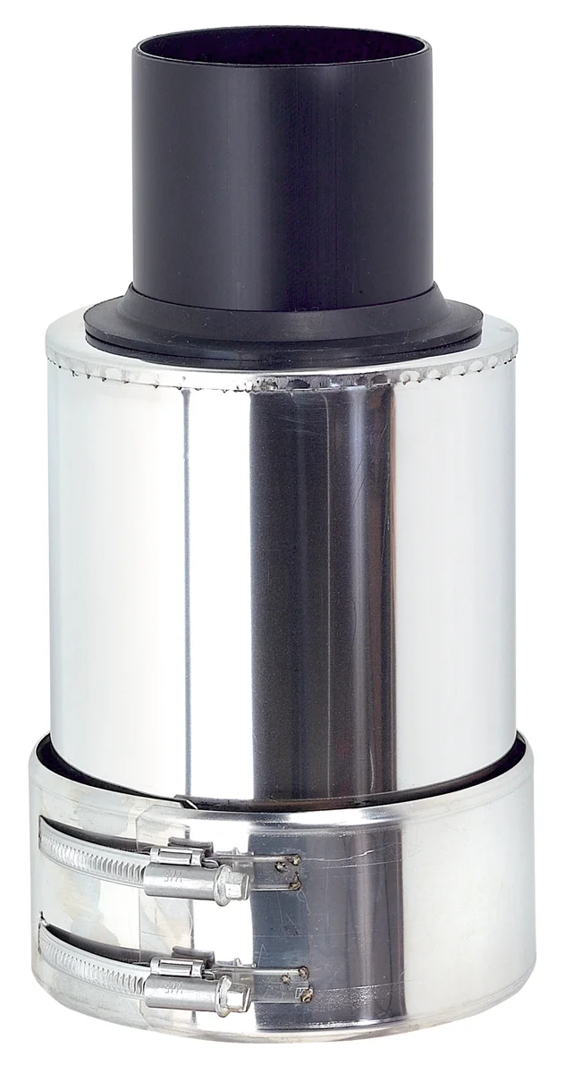 Ubbink Topsectie incl klemband 80/125 rolux 4G PP120/inox ubbink 0702893