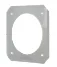 Ubbink Afdekrozet rookgas/luchttoevoerbuis Ubbink vierkant Ø160mm inox wit 0703481