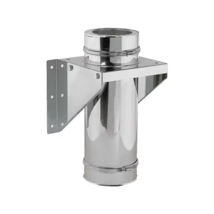 Ubbink RVS dubbelw stoelconstructie Inox dubbelw. geisoleerd 80/130 0704372