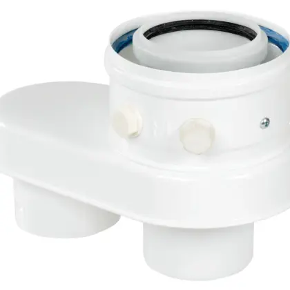 Ubbink Rookgasketeladapter Ubbink Rolux inox parallel / concentrisch 80/125mm - 80/80mm 0704396