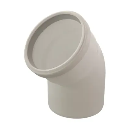 Ubbink Enkelwandige rookgasbocht Ubbink Rolux 45° 125mm/125mm kunststof 0718150