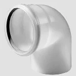 Ubbink Enkelwandige rookgasbocht Ubbink Rolux 90° 120mm/120mm kunststof 0718151