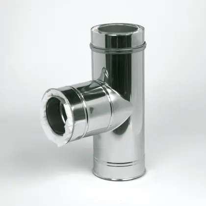 Ubbink Dubbelwandig rookgas T-stuk Ubbink Ubitherm 90° 0757456