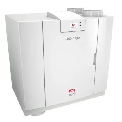Ubbink WTW-unit Ubbink Ubiflux Vigor W400 400m3/h D=180mm 2 boven- en 2 onderaansluitingen 0884002