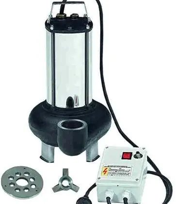 Umbra Dompelpomp inox Hmax=11.7m Qmax=24m3/h met vlotter 1x220-240V stroomkabel=10m Umbra PV GR 120M/A PDA1310M